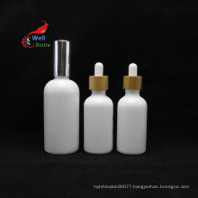 30ml 1oz opaque white porcelain lotion serum bottle for essential oil cosmetic packaging custom logo WP-9B